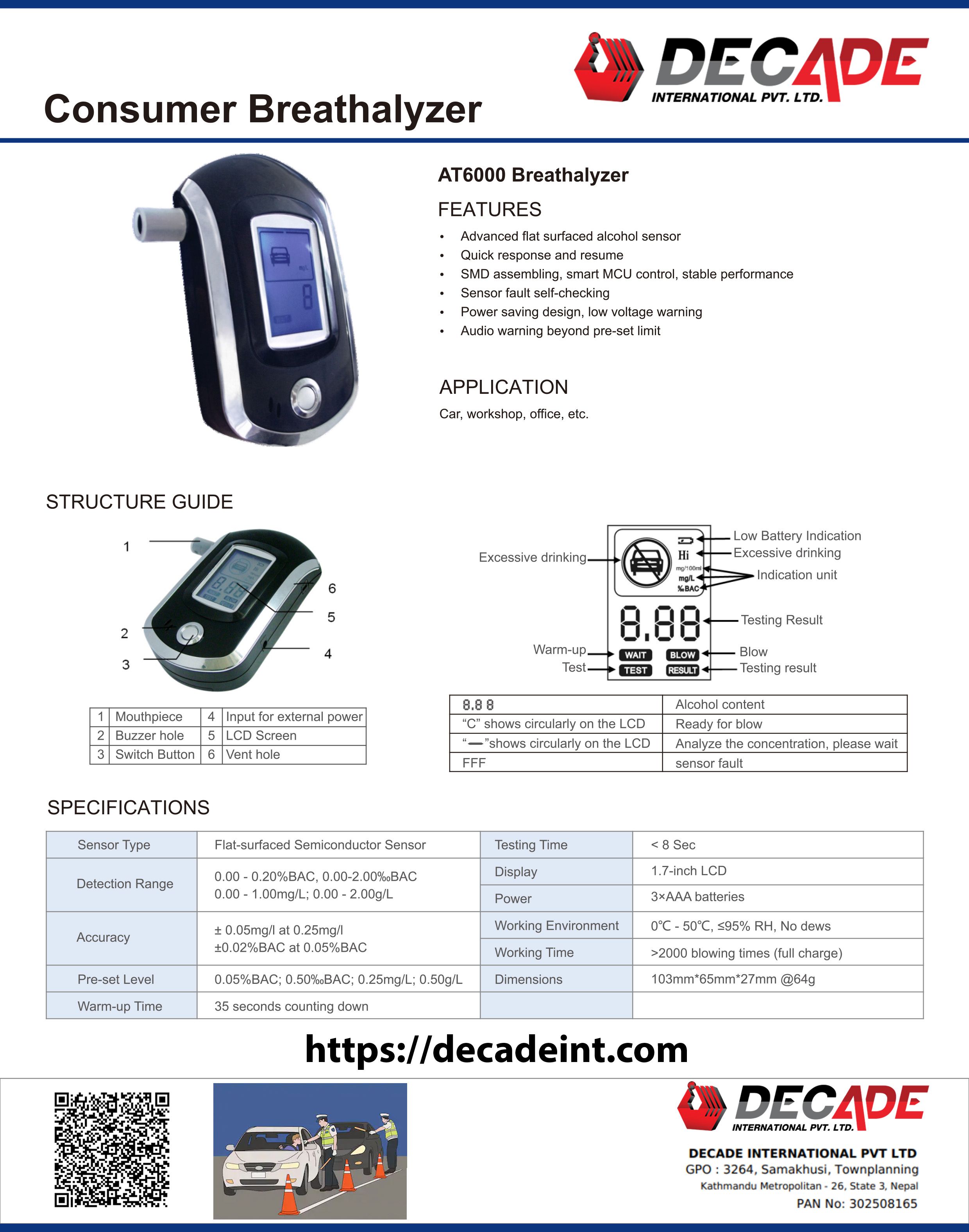 Alcohol Tester AT6000