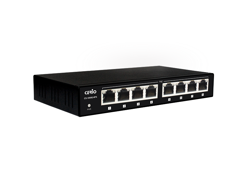 DC POE-switch normal CS-1008G-8PX CERIO