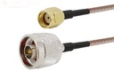 RP SMA(M) – N(M) Connector RG 316 1M RF Cable &quot;Pigtail&quot; -1m