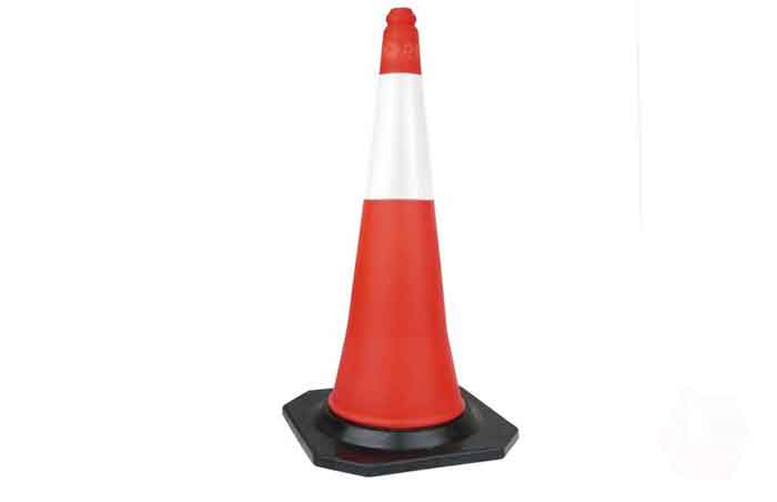 Traffic cone with signaling reflector-and-beacon-50-cm-L